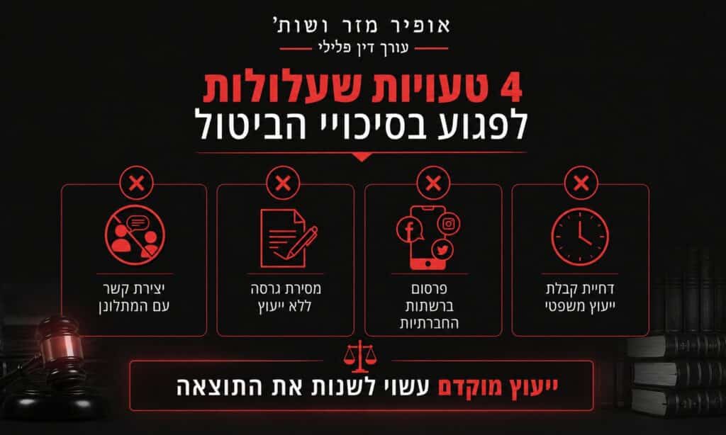 ביטול כתב אישום אלימות במשפחה - מה חשוב לעשות כבר מהרגע הראשון?